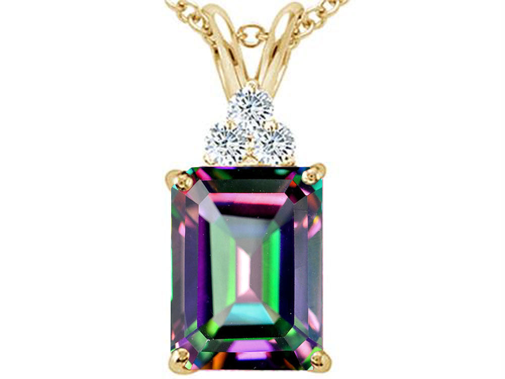 Tommaso Design™ Rainbow Mystic Topaz Pendant Necklace