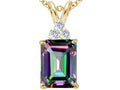 Tommaso Design™ Rainbow Mystic Topaz Pendant Necklace