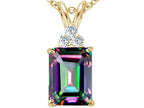 Tommaso Design™ Rainbow Mystic Topaz Pendant Necklace