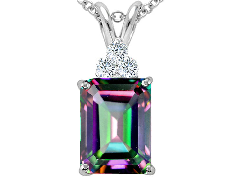 Tommaso Design™ Rainbow Mystic Topaz Pendant Necklace