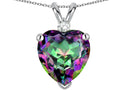 Star K™ 8mm Heart Shape Rainbow Mystic Topaz Heart Pendant Necklace