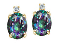 Tommaso Design™ Oval Rainbow Mystic Topaz Earrings