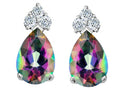 Tommaso Design™ Pear Shape Rainbow Mystic Topaz Earrings