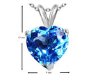 Star K ™ 8mm Heart Genuine Blue Topaz Pendant Necklace