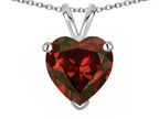 Star K ™ 8mm Heart Genuine Garnet Pendant Necklace
