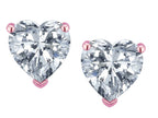 Star K™ Heart Shape 6mm Genuine White Topaz Earrings Studs