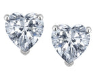 Star K™ Heart Shape 6mm Genuine White Topaz Earrings Studs