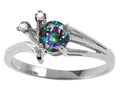 Tommaso Design Round 5mm Mystic Rainbow Topaz Ring
