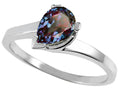 Tommaso Design Pear Shape 7x5mm Simulated Alexandrite Ring