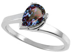 Tommaso Design Pear Shape 7x5mm Simulated Alexandrite Ring