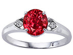 Tommaso Design Round Created Ruby Engagement Ring