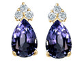 Tommaso Design™ Pear Shape 8x6mm Genuine Iolite Earrings