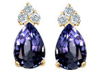 Tommaso Design™ Pear Shape 8x6mm Genuine Iolite Earrings