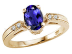 Tommaso Design Oval 7x5 mm Genuine Iolite Ring