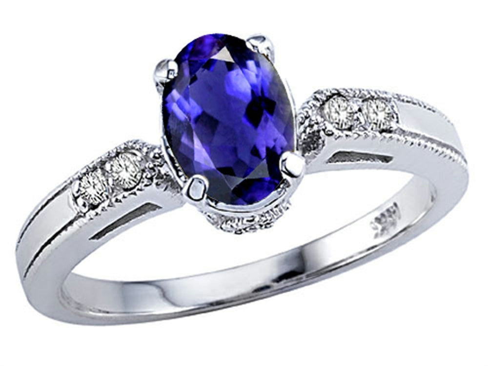 Tommaso Design Oval 7x5 mm Genuine Iolite Ring