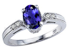 Tommaso Design Oval 7x5 mm Genuine Iolite Ring