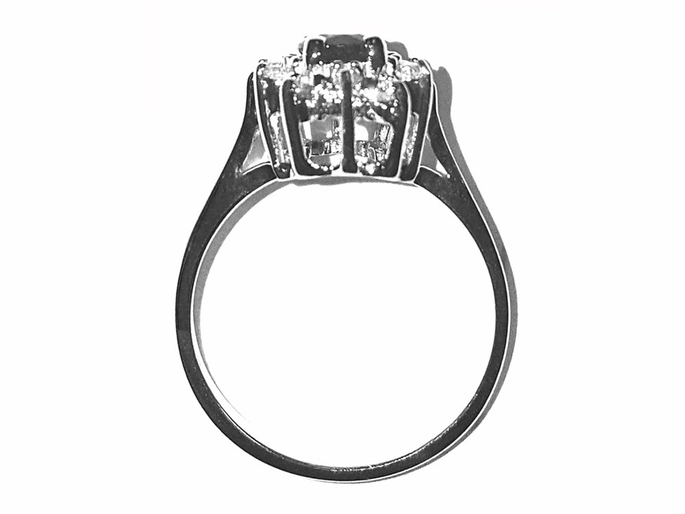 Tommaso Design Created Blue Sapphire Oval 7x5mm Ring