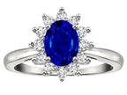 Tommaso Design Created Blue Sapphire Oval 7x5mm Ring