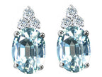 Tommaso Design™ Oval 8x6mm Genuine Aquamarine Earrings