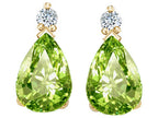 Tommaso Design™ Pear Shape 8x6mm Genuine Peridot Earrings