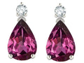 Tommaso Design™ Pear Shape 8x6mm Genuine Rhodolite Earrings