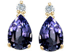 Tommaso Design™ Pear Shape 8x6mm Genuine Iolite Earrings