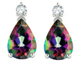 Tommaso Design™ Pear Shape 8x6mm Mystic Rainbow Topaz Earrings