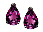 Tommaso Design™ Pear Shape 8x6mm Genuine Rhodolite Earrings