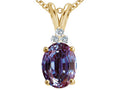 Tommaso Design™ Oval 10x8mm Simulated Alexandrite Pendant