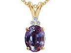 Tommaso Design™ Oval 10x8mm Simulated Alexandrite Pendant