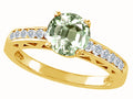 Tommaso Design Round 7mm Green Amethyst Solitaire Engagement Ring