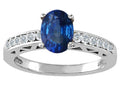 Tommaso Design Genuine Sapphire Solitaire Engagement Ring