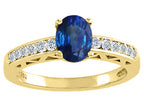Tommaso Design Genuine Sapphire Solitaire Engagement Ring