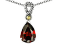 Genuine 11x8mm Garnet Pendant Necklace