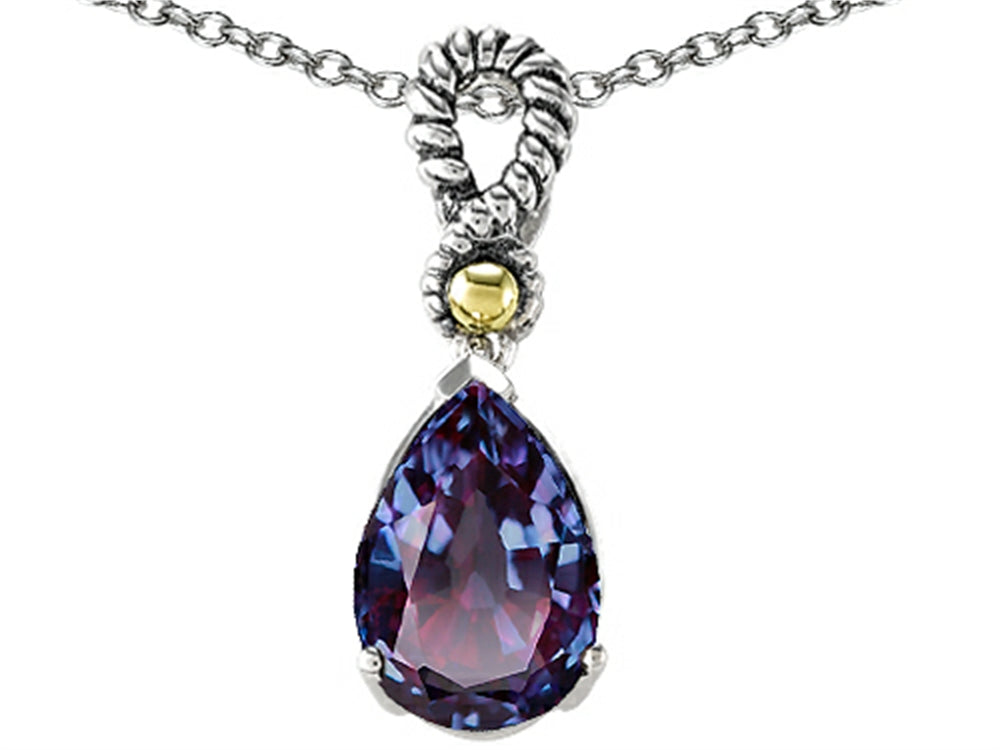 Genuine Simulated Alexandrite Pend