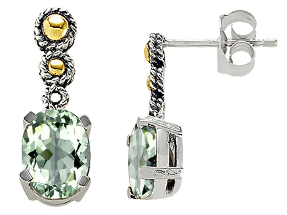 Green Amethyst Earrings