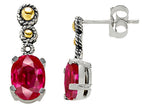 Created Ruby Earrings