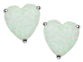 Star K™ 7mm Heart Shape Created Opal Earrings Studs