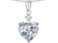Star K™ Heart Shaped White Topaz Pendant Necklace