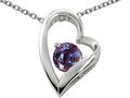 Star K™ 7mm Round Simulated Alexandrite Heart Pendant Necklace