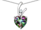 Star K™ Heart Shaped 8mm Mystic Topaz Endless Love Pendant Necklace