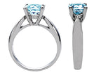 Star K Round 7mm Simulated Blue Topaz Rings