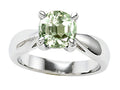 Star K Genuine Round 7mm Green Amethyst Ring