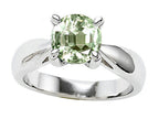 Star K Genuine Round 7mm Green Amethyst Ring