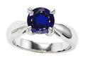 Star K 7mm Round Created Sapphire Ring
