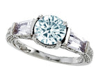 Star K 925 Genuine Aquamarine Ring