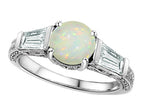 Star K Round 7mm Simulated Opal Ring