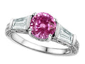 Star K Round 7mm Created Pink Sapphire Ring
