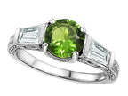 Star K Round 7mm Simulated Peridot Ring