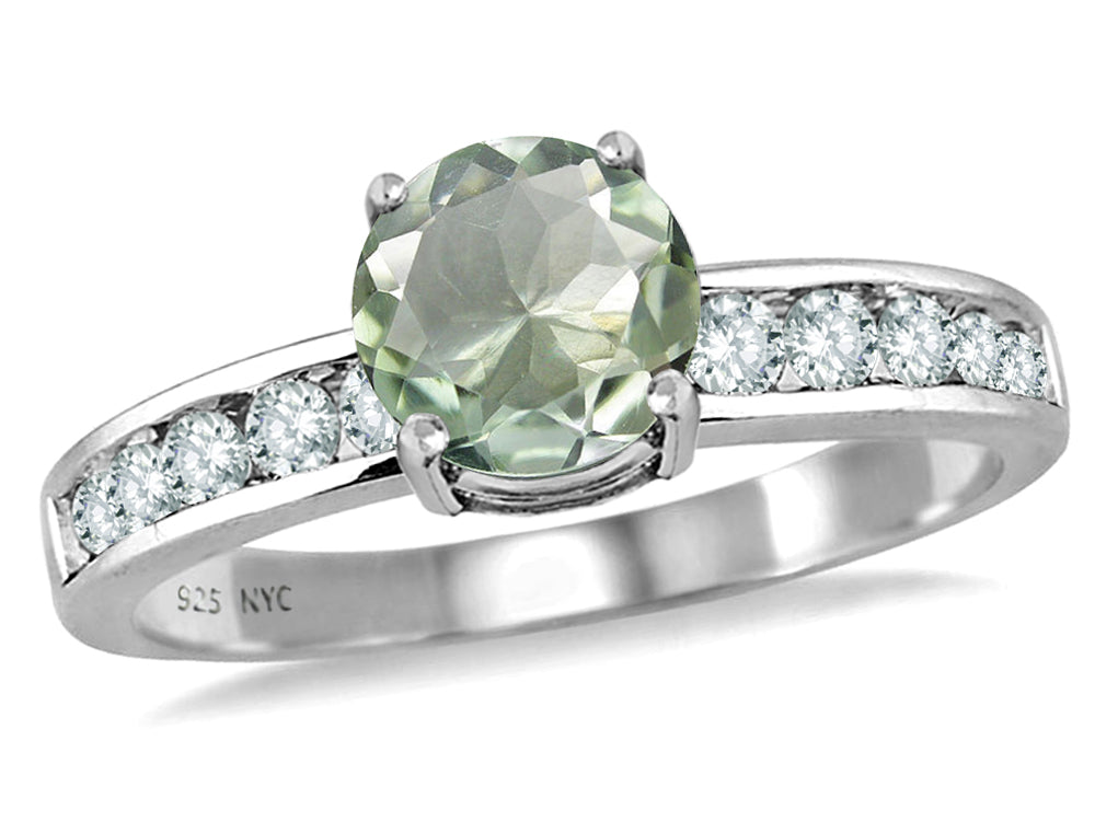 Star K Round 7mm Green Amethyst Ring